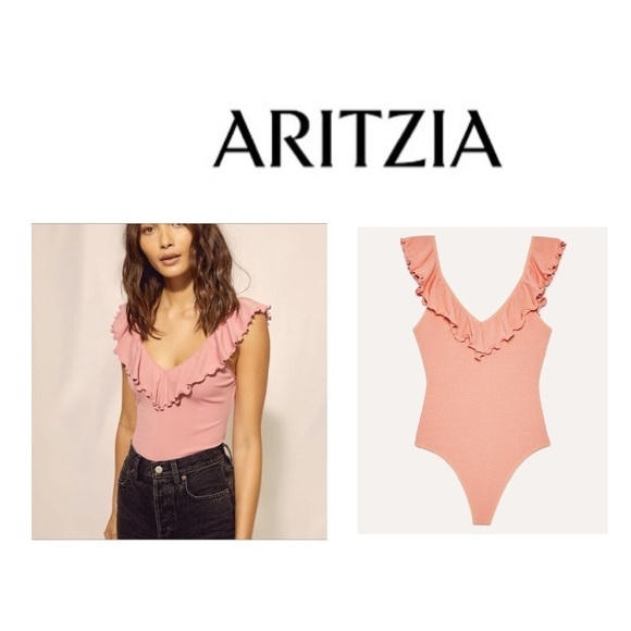 ⚡️ Wilfred Danette bodysuit in coral pink - size Medium - Picture 1 of 8